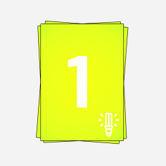 A4 Stickerbögen, 1 pro Bogen, permanent, Neon-Gelb, 210mm x 296mm, 100 bögen