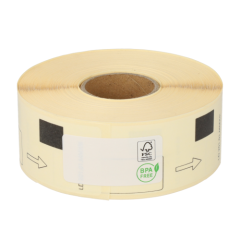 Brother DK-11201 kompatible Etiketten, Format 29mm x 90mm, 400 Etiketten pro Rolle, permanent, weiß