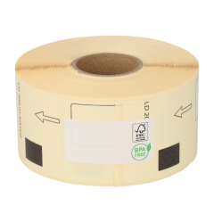 Brother DK-11208 kompatible Etiketten, Format 38mm x 90mm, 400 Etiketten pro Rolle, permanent, weiß