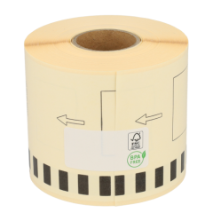 Brother DK-44205 kompatible Etiketten, Format 62mm x 30,48m, ablösbar, weiß