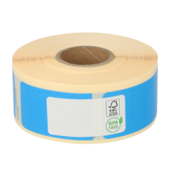 Dymo 11352/ S0722520 kompatible Etiketten, Format 54mm x 25mm, 500 Etiketten pro Rolle, permanent, blau