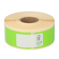 Dymo 11352/ S0722520 kompatible Etiketten, Format 54mm x 25mm, 500 Etiketten pro Rolle, permanent, grün