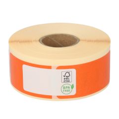 Dymo 11352/ S0722520 kompatibel Etiketten, Format 54mm x 25mm, 500 Etiketten pro Rolle, permanent, orange