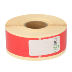 Dymo 11352/ S0722520 kompatible Etiketten, Format 54mm x 25mm, 500 Etiketten pro Rolle, permanent, rot