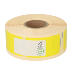 Dymo 11352/ S0722520 kompatibe Etiketten, Format 54mm x 25mm, 500 Etiketten pro Rolle, permanent, gelb