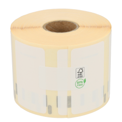 Dymo 11354 / S0722540 kompatible Etiketten, Format 57mm x 32mm, 1000 Etiketten pro Rolle, ablösbar, weiß