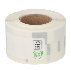 Dymo 99010/ S0722370 kompatible Etiketten, Format 89mm x 28mm, 130 Etiketten pro Rolle, permanent, transparent