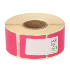 Dymo kompatible 99010/ S0722370, Format 89mm x 28mm, 260 Etiketten pro Rolle, permanent, pink