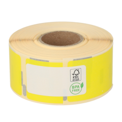 Dymo 99010/ S0722370 kompatible Etiketten, Format 89mm x 28mm, 260Etiketten pro Rolle, permanent, gelb