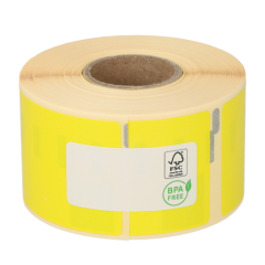 Dymo 99012/ S0722400 kompatible Etiketten, Format 89mm x 36mm, 260 Etiketten pro Rolle, permanent, gelb