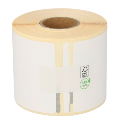 Dymo 99014/ S0722430 kompatible PP Etiketten, Format 101mm x 54mm, 180 Etiketten pro Rolle, permanent, weiß (Polypropylen)