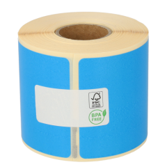 Dymo 99014/ S0722430 kompatible Etiketten, Format 101mm x 54mm, 220 Etiketten pro Rolle, permanent, blau