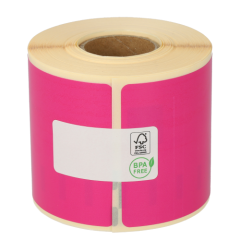 Dymo 99014/ S0722430 kompatible Etiketten, Format 101mm x 54mm, 220 Etiketten pro Rolle, permanent, pink
