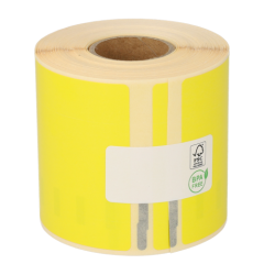 Dymo 99019 kompatible Etiketten, 190mm x 59mm, 110 Etiketten, permanent, gelb