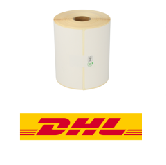 Zebra DHL (800284-605) Kompatible Versandetiketten, 102mm x 210mm, 210 Etiketten, weiß, 25mm Kern, permanent