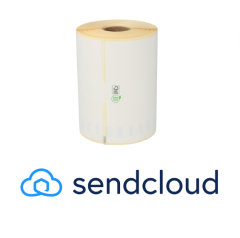 Dymo S0904980 kompatible Etiketten SendCloud, Format 104mm x 159mm, 220 Etiketten pro Rolle, permanent, weiß