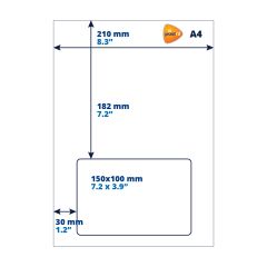 A4 Packzettel/Rücksendeetikett, PostNL, 100mm x 150mm, 1000 Stück Packung
