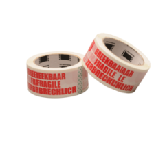 Packband 'zerbrechlich' Weiß/permanent, rot