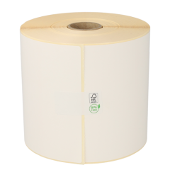 Zebra kompatible Etiketten, 102mm x 127mm, 565 Etiketten, weiß, 25mm Kern, permanent
