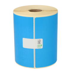 Thermische VersandEtiketten, 102mm x 150mm, 280 Etiketten, 25mm Kern, permanent, blau
