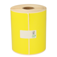 Thermische VersandEtiketten, 102mm x 150mm, 280 Etiketten, 25mm Kern, permanent, gelb