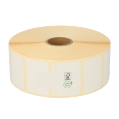 Bixolon 800261-105BIX kompatible Etiketten, Top permanent, 32mm x 25mm, 2580 Etiketten, weiß, 25mm Kern, 