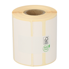 Zebra Z-Select 2000D Etiketten (3014816-T) kompatibel, 51mm x 25mm, 430 Etiketten, weiß, 19mm Kern, permanent