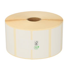 Zebra kompatible Etiketten, 57mm x 32mm, 2100 Etiketten, weiß, 25mm Kern, permanent