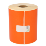 Zebra kompatible Etiketten, 102mm x 150mm, 280 Etiketten, 25mm Kern, permanent, orange